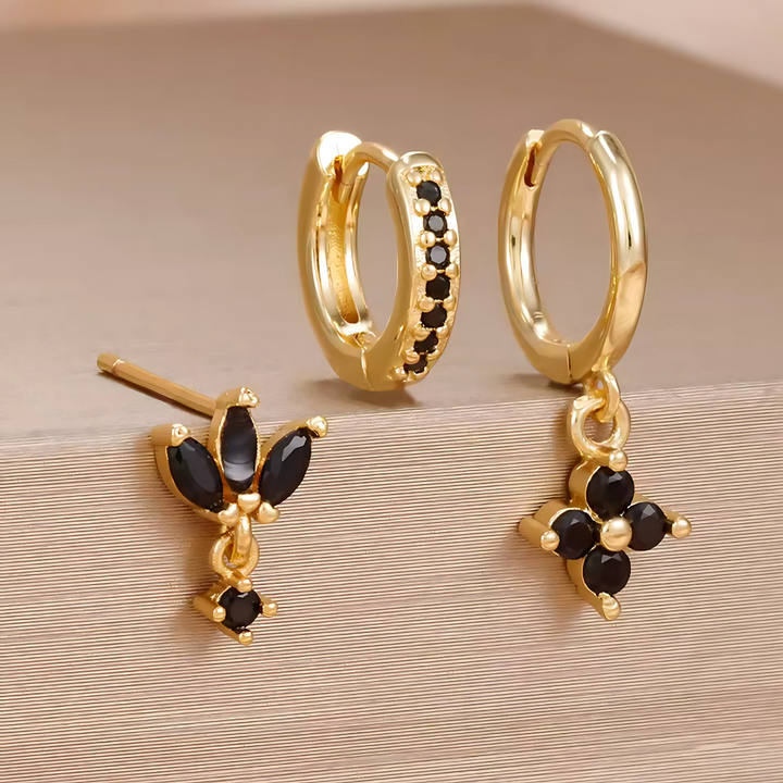 SUNPETAL DANGLE SET