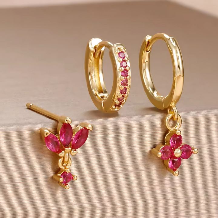 SUNPETAL DANGLE SET